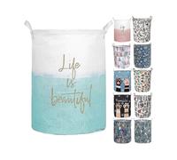 19.7 Waterproof Foldable Laundry Hamper, Dirty Clothes Laundry Basket, Linen Bin Storage Organizer for Toy Collection (life Blue) fast