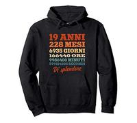 19 Anni Compleanno Maschio Ragazza Decorazioni Regali 2002 Felpa con Cappuccio