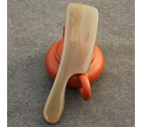 19 cm Corno Bianco Naturale Gua Sha Raschietto Gamba Posteriore Raschiando Bordo Meridiano Dragaggio Terapia di Agopuntura Guasha Massaggio Strumento di Bellezza 1 Pz