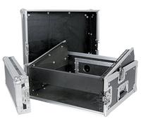 19" Combo Flightcase - 2U + 8U, Argento, Citronic Custodia da viaggio combinata DJ da 19 pollici, mixer 8U e amplificatore 2U