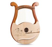 19 Corda Lisci Arpa, Corpo In Mogano In Legno Massello, Motivi Unici, Simboli Fonetici Scolpiti, Con Chiave Di Tuning, For L'appassionato Di Musica Adulto, Bambini, Principianti (Size : B)