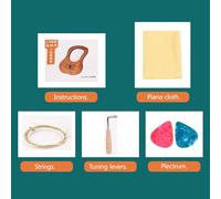 19 Corde Lyre Harp Principianti Arpa a Leva Mogano, con Un Panno per La Pulizia Chiave di Sintonia Scegliere, Arpa Lira per Il Campeggio Viaggiare(19-string - Panda B)