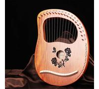 19 Corde Lyre Harp Principianti Arpa a Leva Mogano, con Un Panno per La Pulizia Chiave di Sintonia Scegliere, Arpa Lira per Il Campeggio Viaggiare(19-string - Rose)