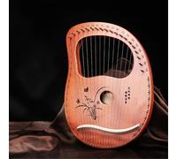 19 Corde Lyre Harp Principianti Arpa a Leva Mogano, con Un Panno per La Pulizia Chiave di Sintonia Scegliere, Arpa Lira per Il Campeggio Viaggiare(19-string - Orchid)