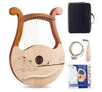 19 Corde Metalliche Arpa Lira for Principianti, Strumento Arpa for Bambini Adulti, Arpa in Mogano con Chiave di Accordatura e Borsa for il Trasporto, Modelli Unici - Cervo