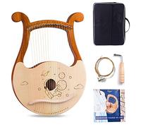 19 Corde Metalliche Lira Arpa for Principianti, Strumento Arpa for Bambini Adulti, Arpa in Mogano con Chiave di Accordatura e Borsa for il Trasporto, Modelli Unici - Viaggio nello Spazio