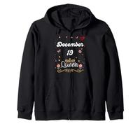 19 Dicembre Regina Nata Il 19 Dicembre Compleanno Ragazza Donne Felpa con Cappuccio