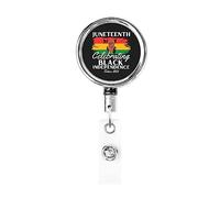 19 giugno 1865 Freedom Independence Day Porta badge retrattile Reel Clip Porta carte d'identità per infermiere Studente Impiegato