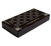 19 in. Floral Wooden Backgammon Set with Chessboard by World Wise Imports