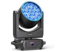 19 LED 285W Wash Teste Mobili, RGBW 4 in 1 Professionale Zoom Luce con Striscia di Luce per Palco Festa Matrimonio Bar KTV Concerto