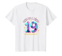 19 & One of a Kind Compleanno Celebrazione Maglietta, Bambini, Bianco, 12 Anni