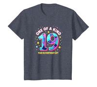 19 & One of a Kind Compleanno Celebrazione Maglietta, Bambini, Pervinca, 12 Anni