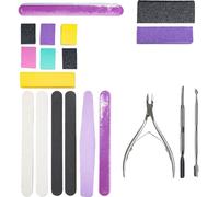 19 PCS Chiodi Lucidatura Dei Chiodi A Blocchi File Spugne Set Tamponi Strumenti Cura Set Forniture Manicure