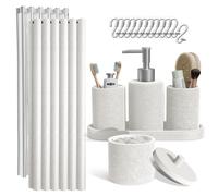 19 Pezzi Accessori Bagno Set, Completo Bagno Set Con Tenda Doccia Set