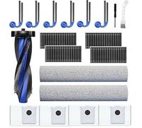 19 pezzi accessori per ECOVACS DEEBOT T90 Omni / T90 PRO Omni parti di ricambio, 1 spazzola principale, 2 rulli mocio, 4 filtri HEPA, 4 sacchetti per la polvere, 6 spazzole laterali, 1 spazzola per la