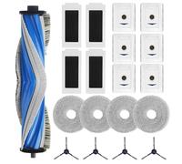 19 Pezzi Accessori per Ecovacs, per Ecovacs Deebot T30 Omni/per T30 PRO Omni, 1 Spazzola Principale In Gomma, 4 Filtri, 4 Spazzole Laterali, 4 Tergicristalli, 6 Sacchetti Per La Polvere