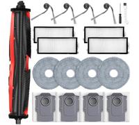 19 pezzi accessori per robot aspirapolvere Roborock Saros Z70, ricambio con 4 sacchetti per la polvere, 4 spazzole laterali, 4 salviette 4 filtri HEPA 1 spazzola principale FreeFlow, 1 spazzola per la
