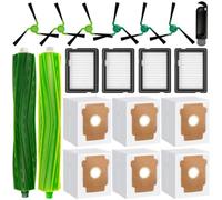 19 pezzi Accessori ricambio per iRobot Roomba Max 705 Combo/ 706 Combo | for Max 775 Combo, 2 spazzole principali 4 filtri 6 spazzole laterali 6 sacchetti per la polvere 1 spazzola per la pulizia