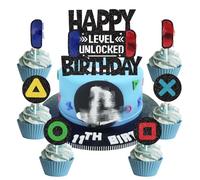 19 Pezzi Cake Topper Torta Compleanno Game Tema Di Gioco Topper Decorazioni Di Compleanno