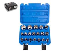 19 Pezzi Chiave a Bussola Set Esagonali Multidentata 1/2 " Pollici Dadi 8-32mm