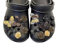 19 Pezzi, Ciondoli per Scarpe Moda, Eleganti Farfalle Fiore Resina Scarpa Decorazione Charms per Sandali Zoccolo, Bling CLOG Charms Accessori per Ragazze Donne, Regalo di Compleanno Bomboniere