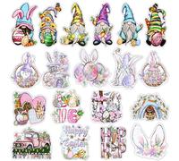 19 Piezas de Imanes de Puerta de Garaje de Pascua, Imanes de Nevera de Pascua Calcomanías Imán de Varios Estilos Decorazioni Pasquali para Puerta de Metal de Coche de Nevera