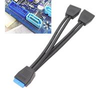 19 Pin Y Splitter Extension Cavo, High Speed USB 3.0 Data Adapter, Stabile 5Gbps Trasferimento Audio Connector Cable for Desktop Computers, Laptops, Printers, Scanner, Cameras