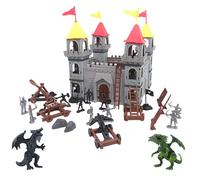 19 pz/set Deluxe Army Men Battle Playset,w/ Drangons Soldiers Vehicles,Plastic