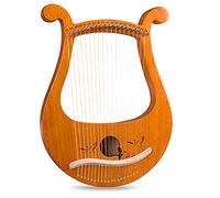 19 String Lyre Harp, Corpo In Mogano In Legno Massello, Motivi Unici, Simboli Fonetici Intagliati, Con Chiave A Tuning, Set Di Stringhe Extra, Selezione, Manuale Musicale (Color : Crane)