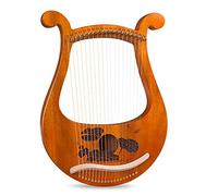 19 String Wood In Legno Massello In Mogano Lisci Arpa, Bridge In Acero Con Sintonizzazione, Motivi Unici, Simboli Fonetici Intagliati, Sculture Squisite, Migliori Regali For Adulti, Bambini