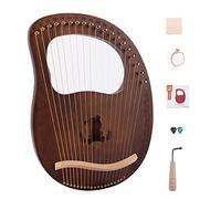 19 String Wood In Legno Massello In Mogano Lyre Harp, Tuning Wrench, Motivi Unici, Simboli Fonetici Intagliati, For Gli Amanti Della Musica Principianti For Bambini Adulti (Color : Brown)