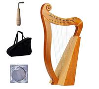 19 Stringhe In Mogano Arpa, Altezza 24 In/ 64cm, For Bambini For Bambini For Bambini Con Chiave A Tuning, Sacchetto Di Gig Nero, Stringhe Di Ricambio Cinturino, Punteggio Musicale Inglese