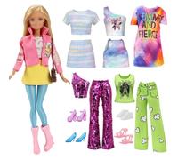 19 vestiti e accessori per bambole compatibili con Barbie per bambole da 29,2 cm, includono 1 giacca, 4 top, 1 top a maniche corte, 3 gonne, 1 vestito, 2 pantaloni, 5 scarpe, 1 borsa, 1 collant per
