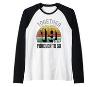 19 Wedding Anniversary for Couple - Nineteen Years Marriage Maglia con Maniche Raglan