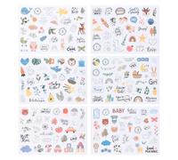 190 Adesivi per Album Scrapbooking, Adesivi Scrapbooking, Stickers Aesthetic per Registrare la Crescita, Album dei Ricordi Della Nascita, Il Compimento del Primo Anno, Album Stickers, Impermeabile