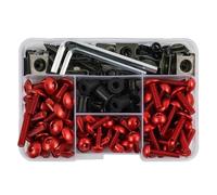 190 Pezzi Di Viti Parabrezza E Carenatura Moto Per Benelli 502C Kit Completo Bulloni, Elementi Fissaggio Carrozzeria, Chiavi, Dadi Assortimento Kit Di Assortimento Bulloni Per Carenatura(ROSSO)