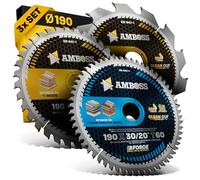 Ø 190 x 30 mm, set per sega circolare manuale, adatto per Bosch GKS 190, Bosch PKS 66 A. Metabo KS66. Makita 5705R - Assortimento lame per sega AMBOSS WERKZEUGE® 190 x 30