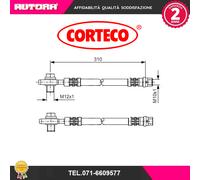19032277 Coppia Flessibili del freno post (MARCA CORTECO)