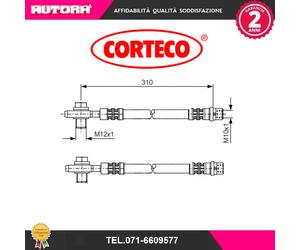 19032277 Coppia Flessibili del freno post (MARCA CORTECO)