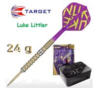 Target Darts Luke Littler Gen 1 Prodigy Freccette con Punta in Acciaio Swiss Point, Freccette al 90% di Tungsteno, 24G | Freccette con Punta in Acciaio Generation 1 Gold, Set di Freccette