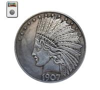 1907 Great American Commemorative Old Coins- Uncirculated Morgan Dollars-Discover History of US Coins (Randomly Give 1ps, Receive 2ps)