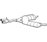 231 CV SILENZIATORE CENTRALE PER BMW 5 E39 530i KW 170 CV 231