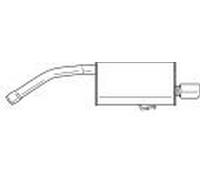 192 cv Silenziatore posteriore per Alfa 156 Sportwagon 932 2.5 V6 24V 2492 cc 14