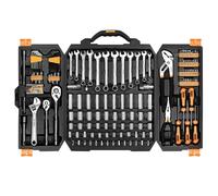 192 pezzi 198 pezzi set di strumenti di riparazione auto professionale kit di strumenti di meccanica con chiave a cricchetto per cacciavite Set utensili multiuso(192Pcs)