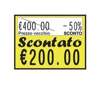 19200 Etichette per Prezzatrici Scontato, 37x28 mm, 800 Etichette per Rotolo, Confezione da 24 Rotoli