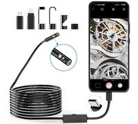 1920P Dual Lens Endoscopio Snake Inspection Camera, Type C Borescope, Scope Camera con 8 luci LED per Smartphone Android e iOS, iPhone, iPad, Samsung (16,5 FT/5M)