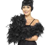 1920s Costume Feather Boa Nero Addio Al Nubilato 20s 180cm 80g Boah Da Smiffys