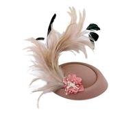 1920s piuma feltro cappello forma fascia per ragazze prom capelli clip per adolescenti adulti banchetto coda di cavallo clip cappello clip ragazze clip donna top clip piuma top clip clip piuma top