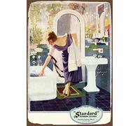 1922 Standard Plumbing Bagno Stile Vintage Metallo Pubblicità Targa Da Parete Targa di Stagno Decorazione Della Parete Targa Metallo 20,3 x 30,5 cm Poster SP05