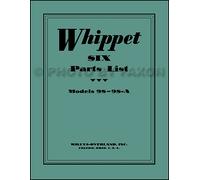 1928 1929 1930 Whippet 98 98A Catalogo Illustrato Dei Pezzi Willys Master